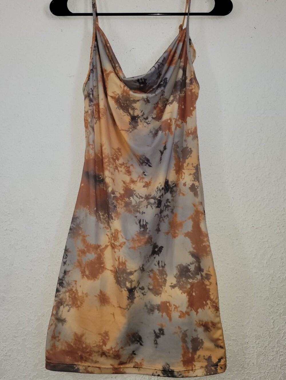 Tan Tie Dye Mini Dress